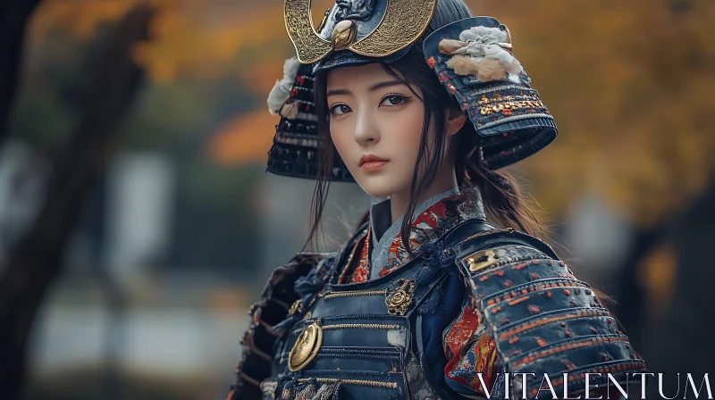 AI ART Woman in Samurai Armor