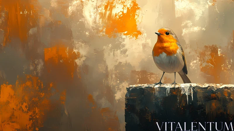 AI ART Abstract Robin Painting