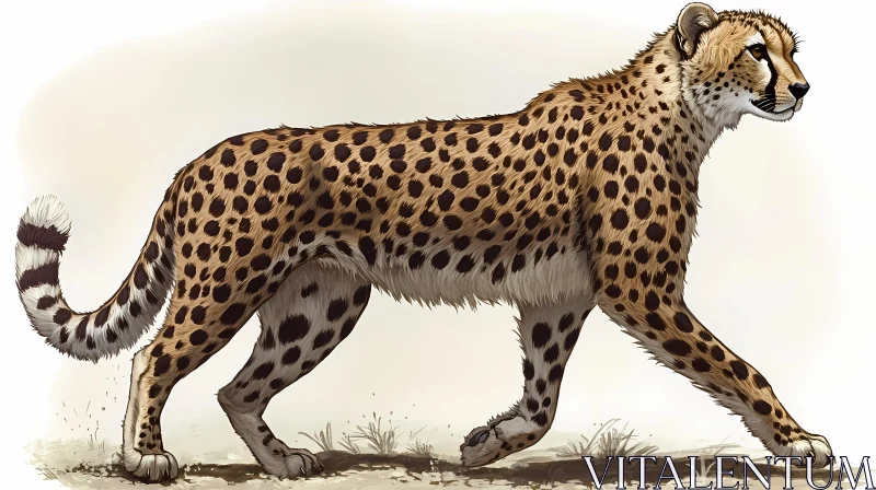 Cheetah Illustration AI Image