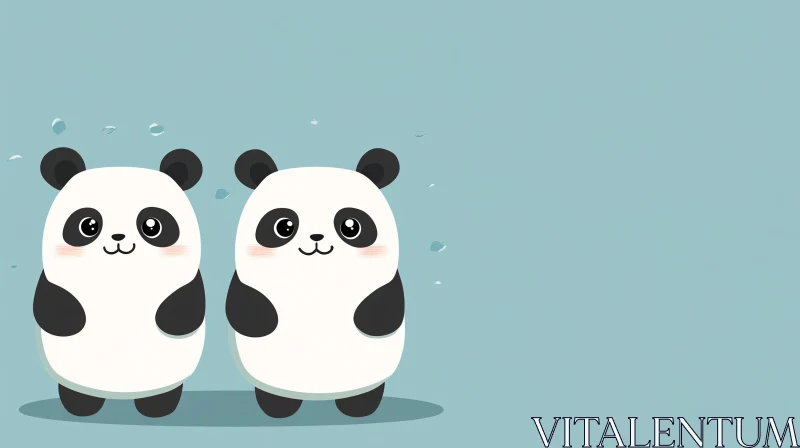 Cute Panda Cartoon Art AI Image