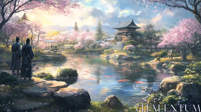 Blossoms and Warriors in Harmony AI Image