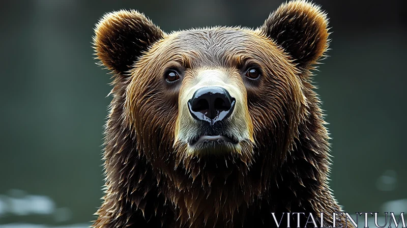 Brown Bear Close-Up AI Image