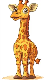 Whimsical Cartoon Giraffe Art