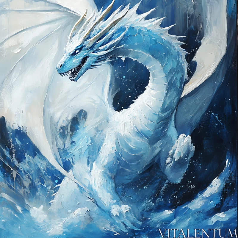 AI ART Frozen Dragon: A Fantasy Masterpiece