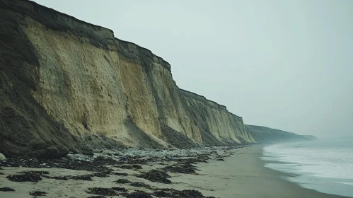 Majestic Cliffs Along a Tranquil Shoreline