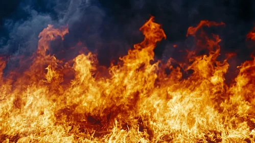 Vivid Flames and Dark Smoke