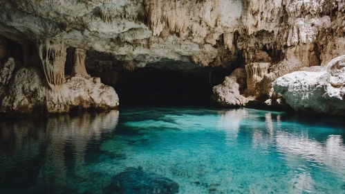 Crystal Waters of an Underground Cave