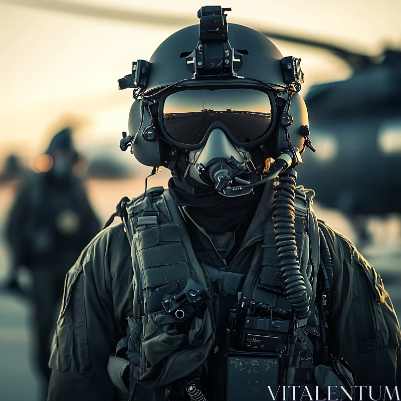 Military Pilot in Flight Gear AI Image