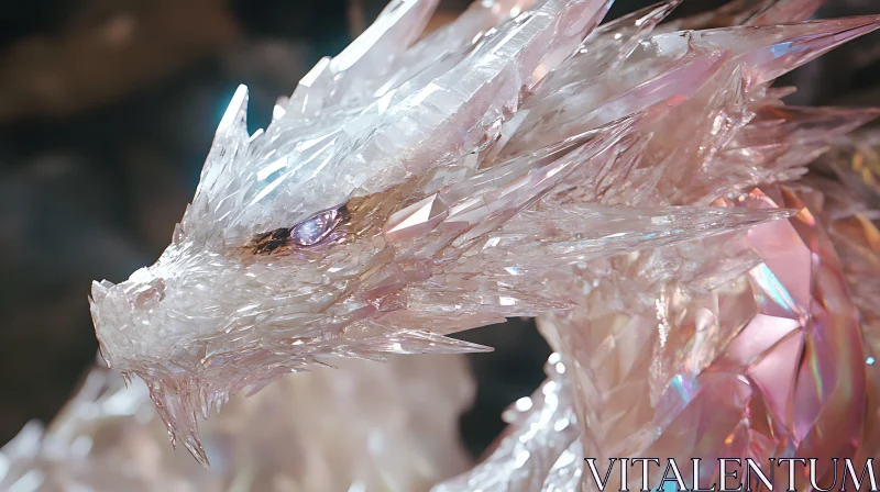 AI ART Prismatic Dragon Sculpture