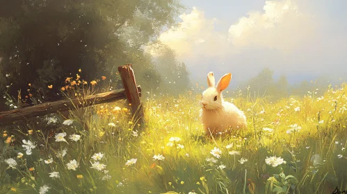 Peaceful Bunny Scene