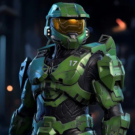 Armored Cyborg Character