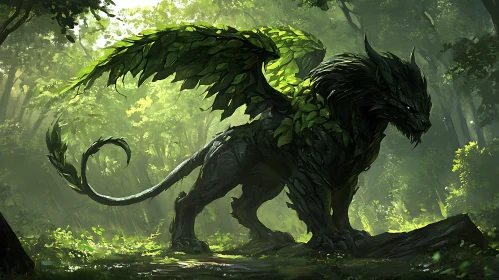 Leaf-winged beast in the forest