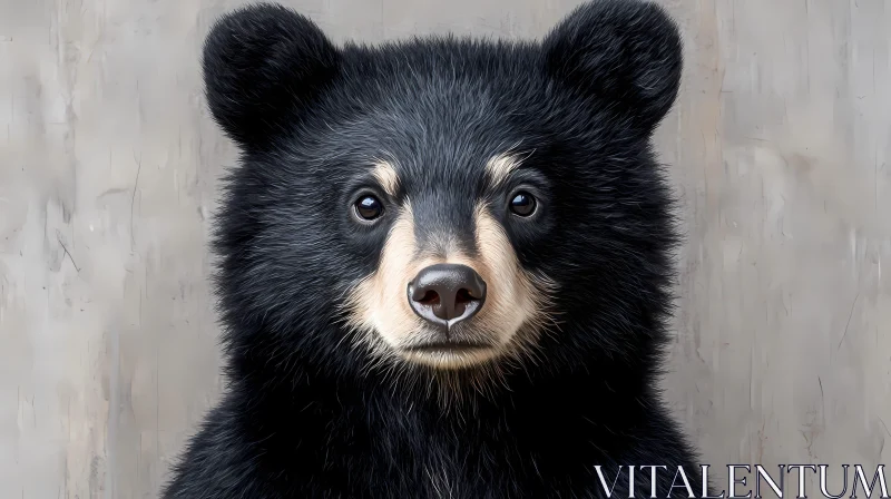 AI ART Wildlife Art: Black Bear Portrait