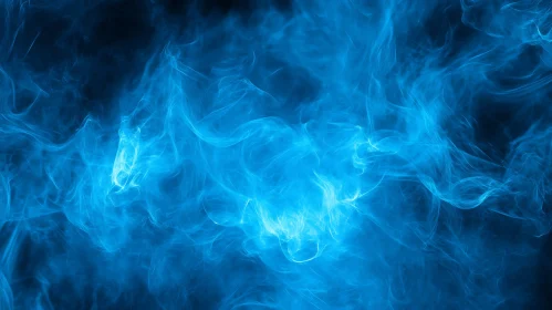 Ethereal Blue Smoke in Motion