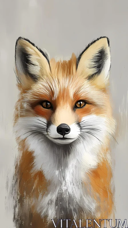 Fox Wildlife Painting AI Image