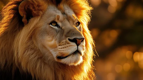 Lion in Golden Light