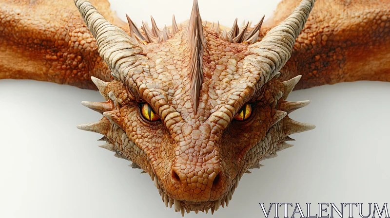 Detailed Dragon Face AI Image