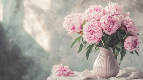 Charming Pink Peonies in Vase