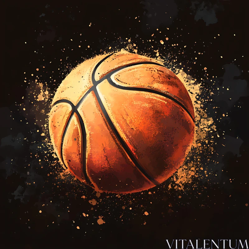 Orange Basketball AI Image