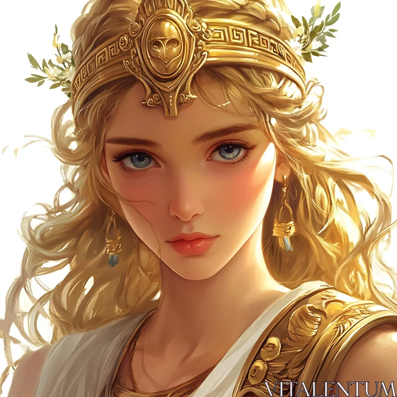 Anime Style Woman with Crown AI Image