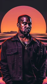 Kanye West in Sunset Portrait