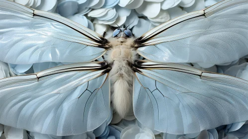 Surrealistic Butterfly Amidst Paper - A Conceptual Art