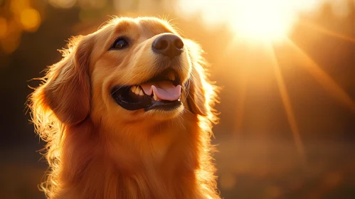Golden Dog in Sunlight