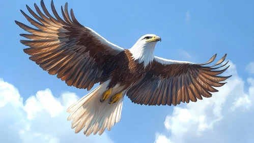 Eagle Soaring Across the Sky