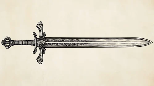 Intricate Sword Design - Antique Weaponry