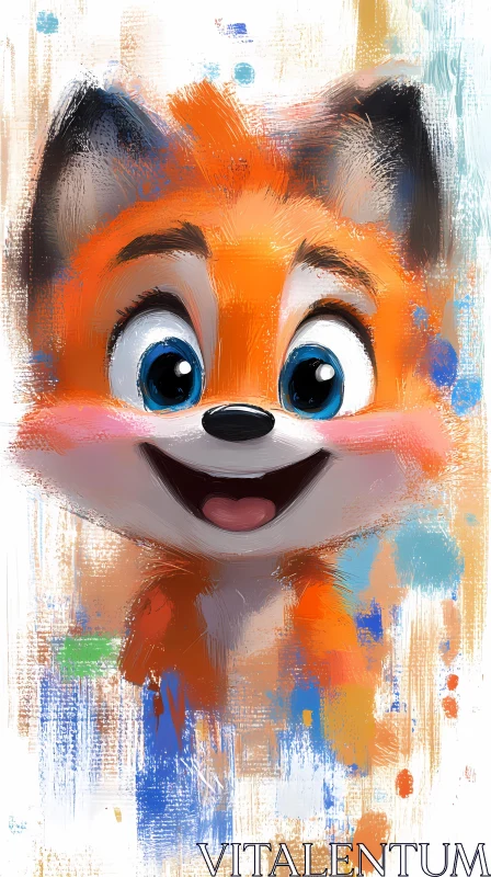 AI ART Cute Fox Character Art