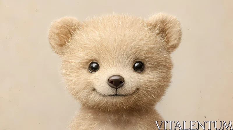 AI ART Charming Fluffy Bear Image