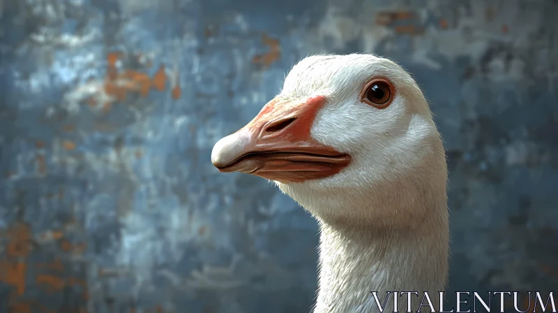 Goose with Textured Backdrop AI Image