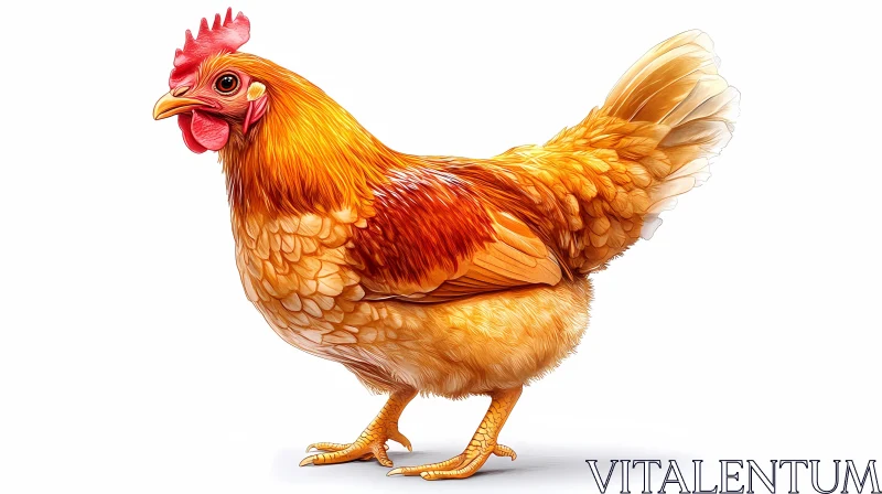 Vibrant Chicken Illustration AI Image