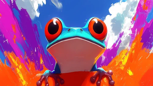 Colorful Frog Illustration