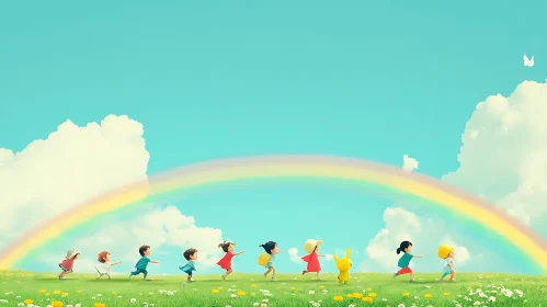 Children's Joy: Rainbow Meadow Adventure