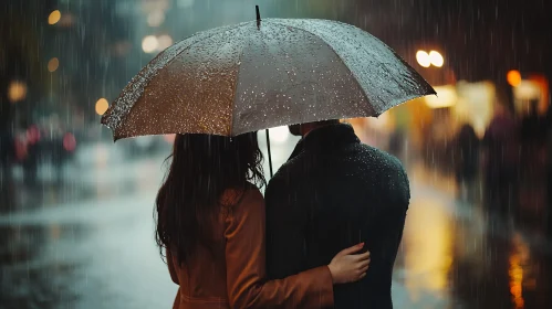 Embrace Under the Umbrella