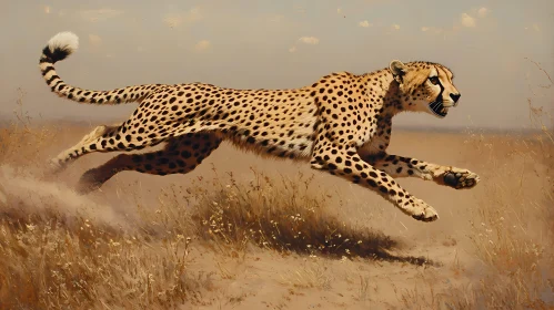 Cheetah Sprinting in the Wild