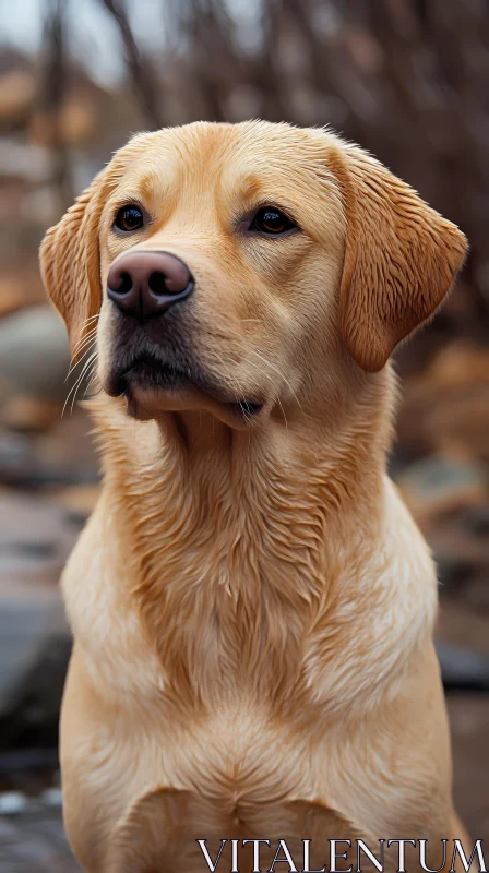 Wet Labrador Retriever Image AI Image