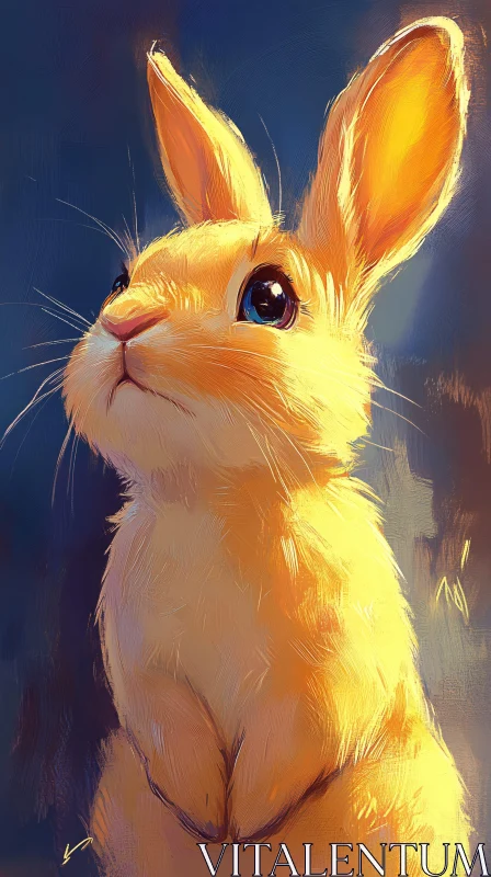 AI ART Whimsical Bunny Art with Dramatic Lighting