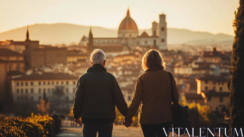 AI ART Elderly Couple Enjoying Florence View