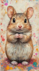 Whimsical Hamster Portrait