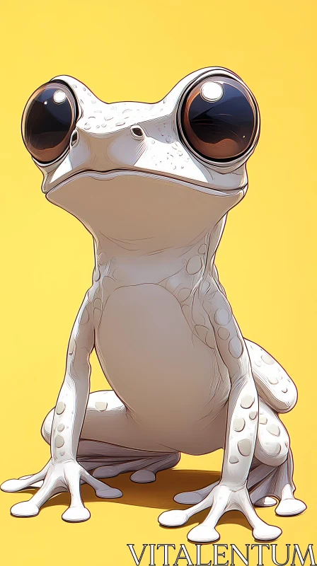 Expressive Frog Art AI Image