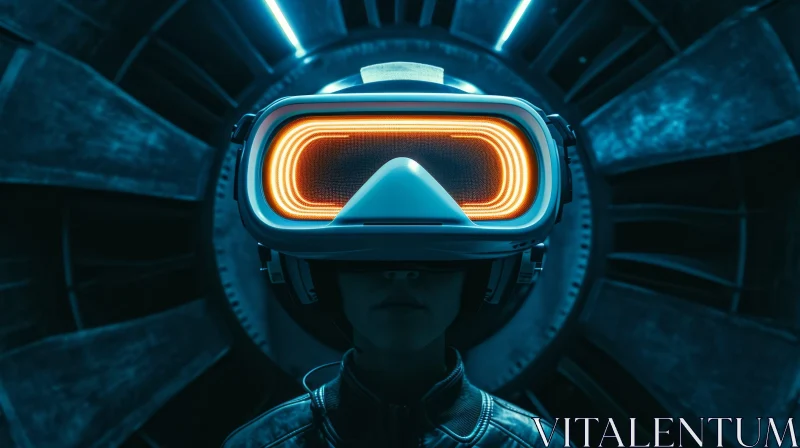 Immerse Yourself in a Neon Vintage Cinematic Experience AI Image