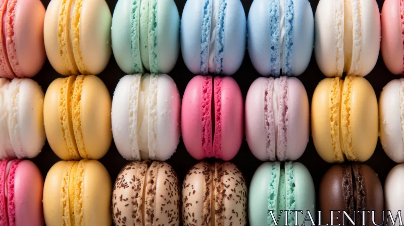 Rusticcore Styled Array of Colorful Macaroons AI Image
