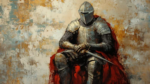 Resting Knight with Sword Artwork