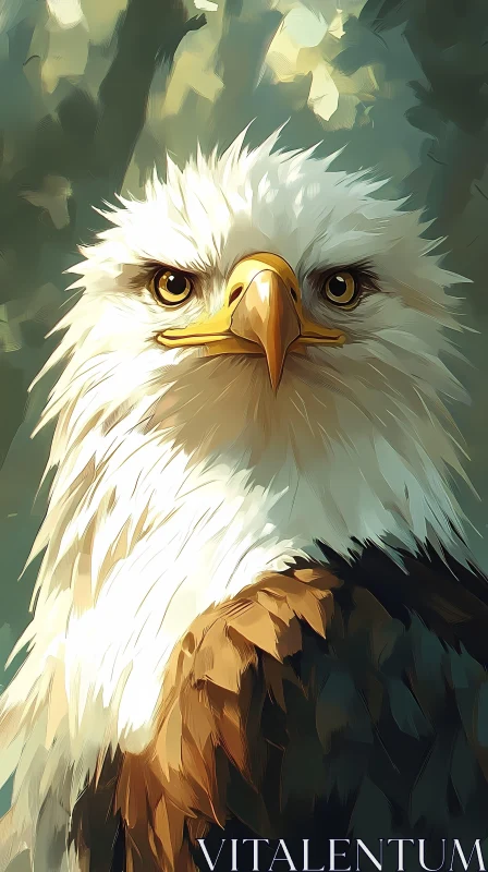 Regal Eagle in Sunlight AI Image