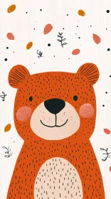 Charming Bear Cartoon Art
