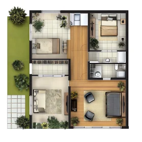 Architectural Blueprint of a Modern Residence