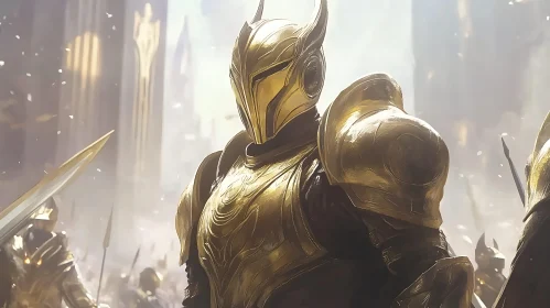 Armored Warrior in Golden Light