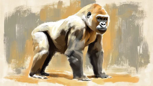 Gorilla Wildlife Painting